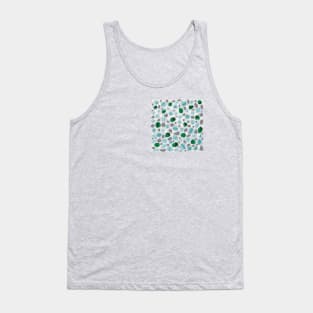 Abstract Graphic Viridian Green and Aqua Blue Stones Art image GC-119-5 Tank Top